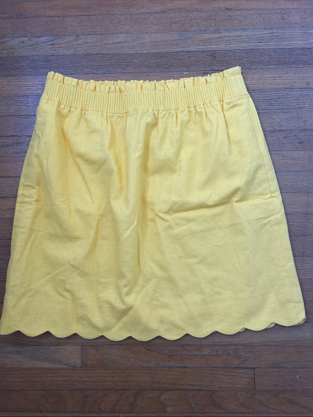 J.crew Yellow Scallop Hem Women's Skirt